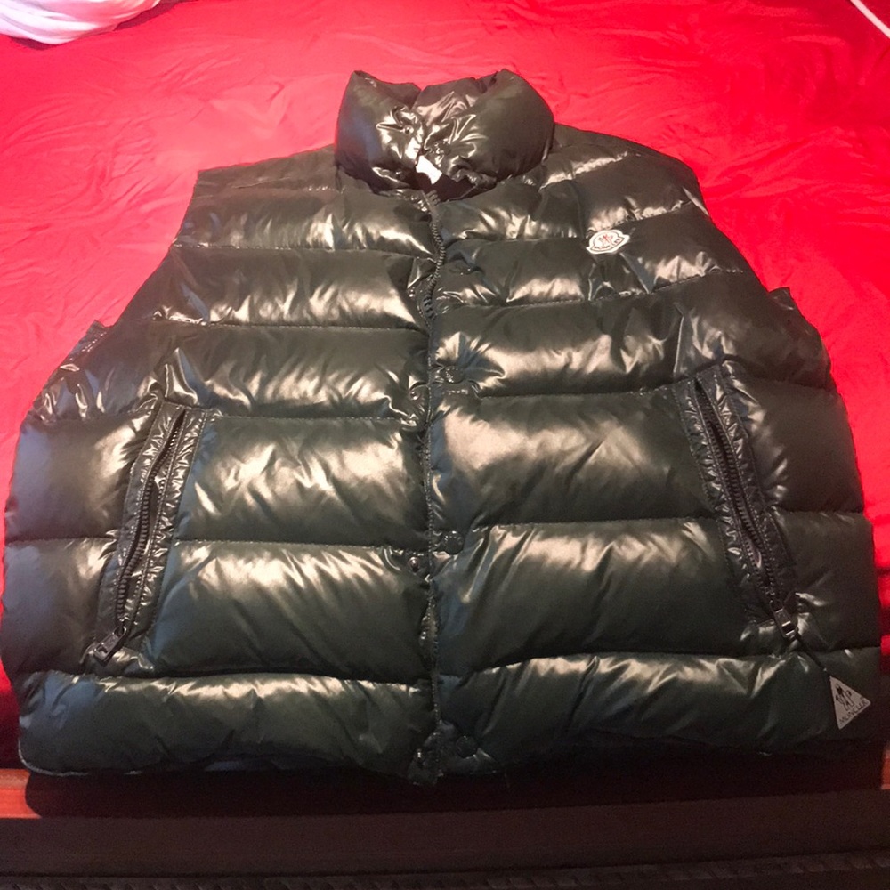Authentic green Moncler bubble vest (worn once)